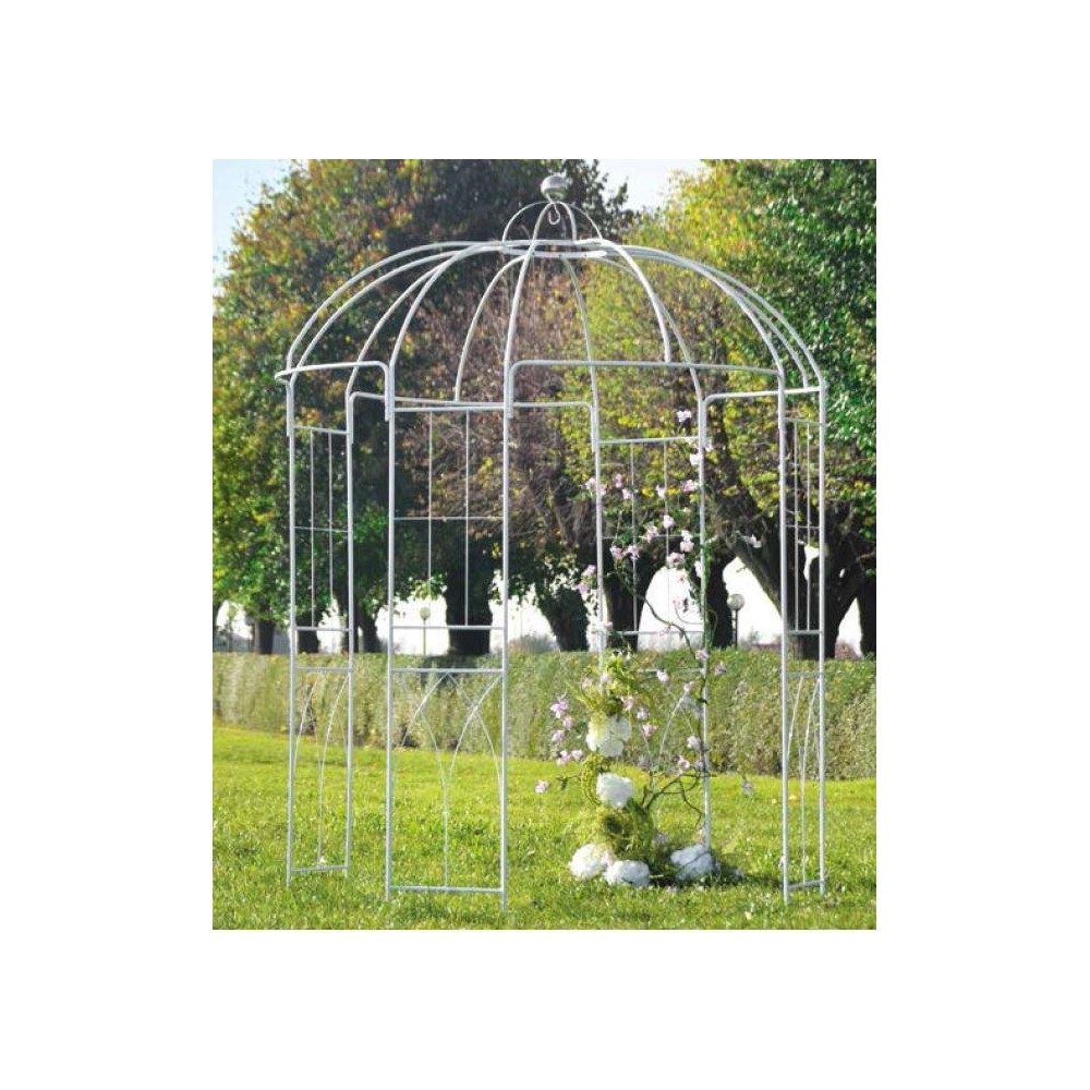 GAZEBO METALLO BIANCO D200 H27